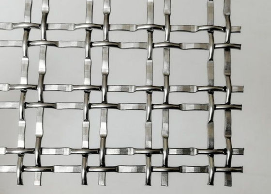 Crimped Architectural Woven Wire Mesh SS 3.3mm For Cabinetry
