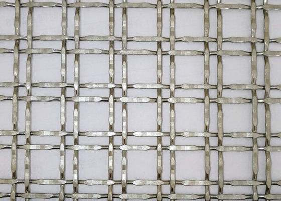 Crimped Architectural Woven Wire Mesh SS 3.3mm For Cabinetry