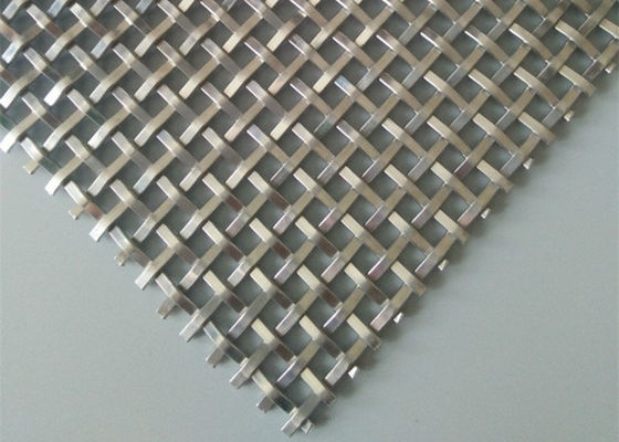 Rigid Weave 4m Stainless Steel Decorative Wire Mesh For Cabinets Natural Colour