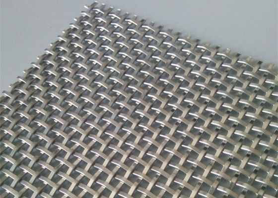 Rigid Weave 4m Stainless Steel Decorative Wire Mesh For Cabinets Natural Colour