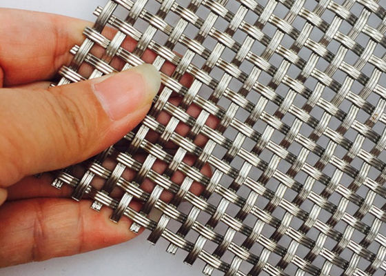 Decorative Crimped Woven Wire Mesh Cloth Wall Coverings SGS