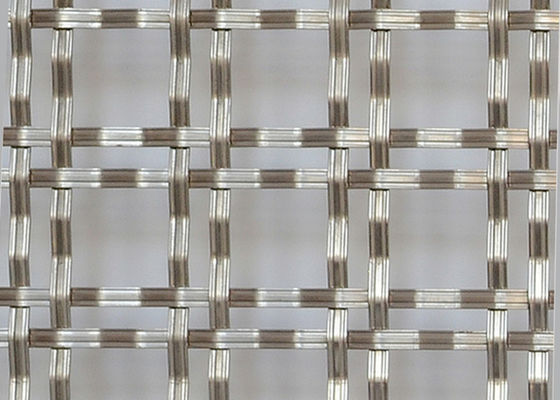 Double Flat Woven Wire Mesh Sizes Stainless Steel Decorative Screen Anti Alkali