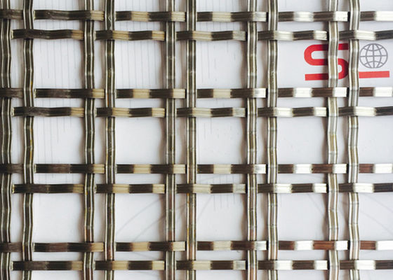 Double Flat Woven Wire Mesh Sizes Stainless Steel Decorative Screen Anti Alkali