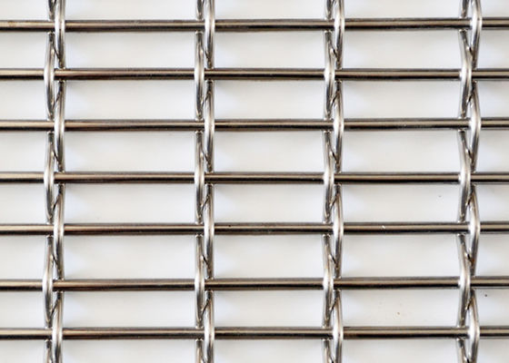 Crimped Wire Mesh Weave Metal Stainless Steel Decoration For Architectural Woven Wire Mesh