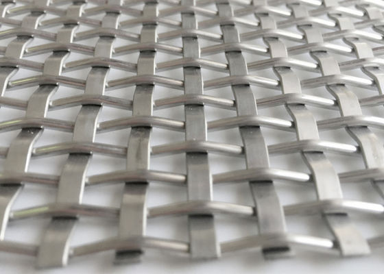 SS316 Natural Colour Weave Mesh Decorative Wire Mesh Panel For Architectural Woven Wire Mesh