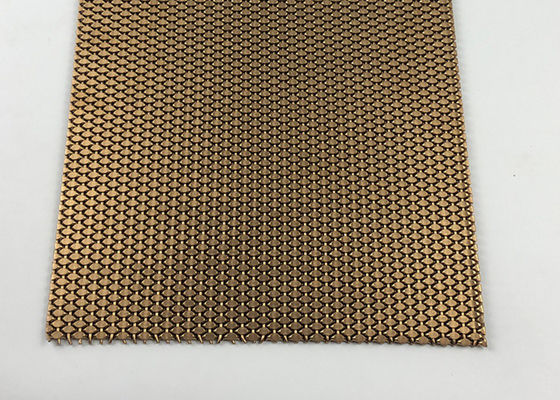 PVDF SS Metal Mesh Facade Architecture Rustproof Mesh Inserts For Cabinet Doors