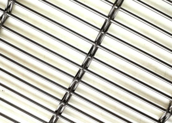 9.5mm Facade Woven Metal Mesh Fabric Interior Decorations