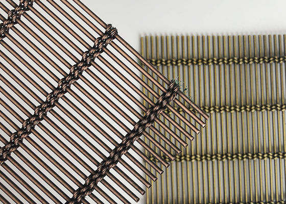 4mm 304 Stainless Steel Architectural Mesh Curtain Ceiling Facade