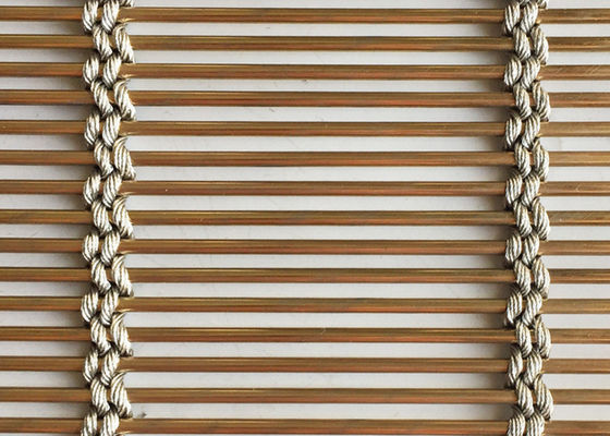 PVD Antique Brass Stainless Steel Metal Mesh High Tension 3m To 100m