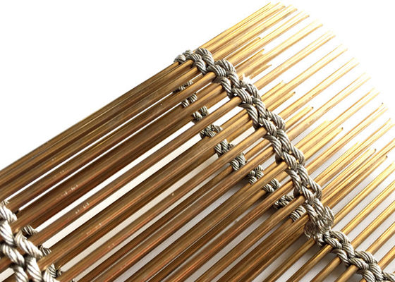 PVD Antique Brass Stainless Steel Metal Mesh High Tension 3m To 100m