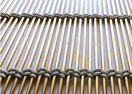 PVD Antique Brass Stainless Steel Metal Mesh High Tension 3m To 100m