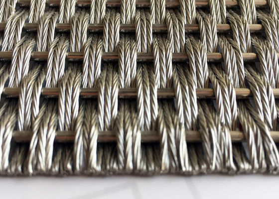 5mm Crimped Flat Stainless Steel Architectural Mesh Anti Acid