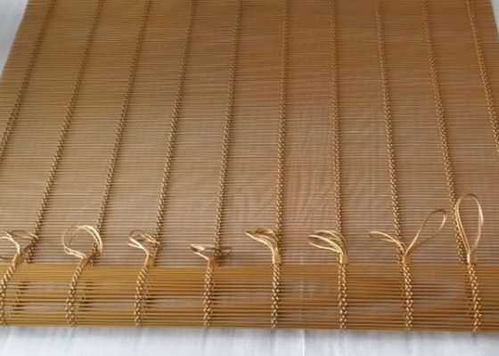 Paint Copper SS316L Cable Rod Woven Mesh Antifire Building Cladding