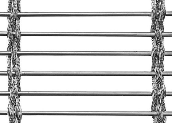 Natural Colour Stainless Steel Architectural Mesh Room Divider ISO9000