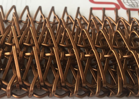 Decorative Link Spiral Weave Mesh Rust Proof Antique Brass