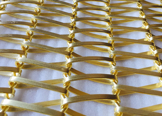 12mm Partition Copper Wire Mesh Screen Decorative Facade Triangle