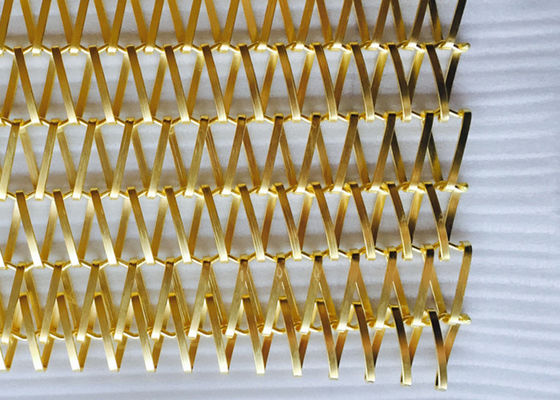 12mm Partition Copper Wire Mesh Screen Decorative Facade Triangle