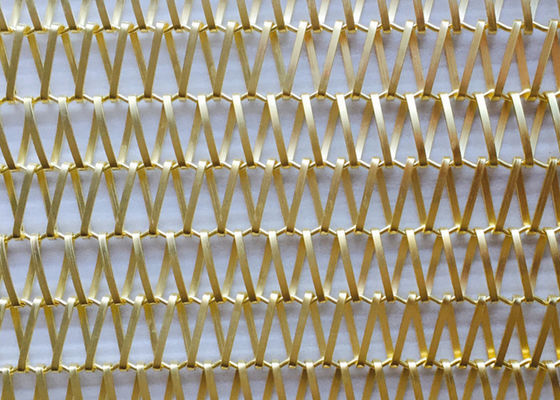 12mm Partition Copper Wire Mesh Screen Decorative Facade Triangle