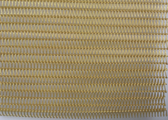 PVD Copper Curtain Metal Spiral Wire Mesh Oxidation Resistance