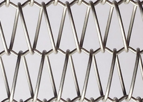 7.5mm Spiral 316 Stainless Steel Mesh Screen Metal Mesh Belts Solar Management