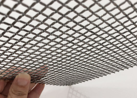 Natural Color 2.5mm Embossed Lock Crimp Wire Mesh Metal Screen For Cabinet Doors