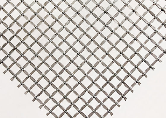 Natural Color 2.5mm Embossed Lock Crimp Wire Mesh Metal Screen For Cabinet Doors