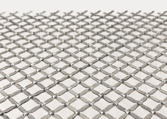 Natural Color 2.5mm Embossed Lock Crimp Wire Mesh Metal Screen For Cabinet Doors
