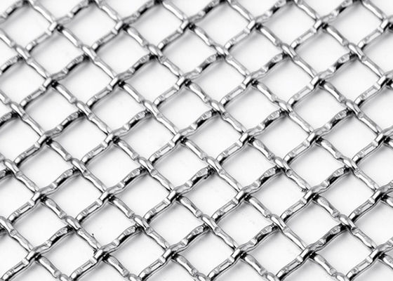 3×6m SGS Lock Crimp Wire Mesh Square Stainless Steel Woven Metal Mesh