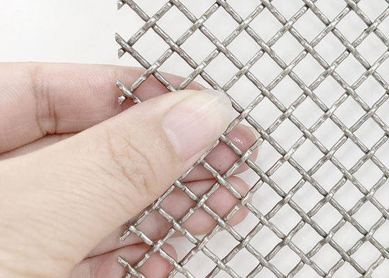 3×6m SGS Lock Crimp Wire Mesh Square Stainless Steel Woven Metal Mesh