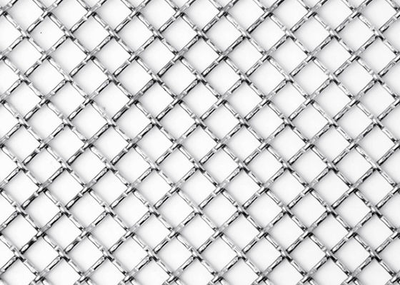 3×6m SGS Lock Crimp Wire Mesh Square Stainless Steel Woven Metal Mesh