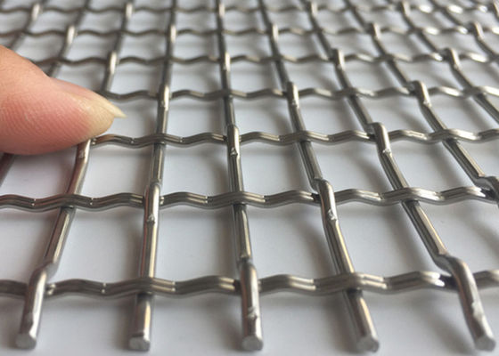 3.3mm 304 Stainless Steel Crimped Wire Mesh Woven Architectural Mesh Facade