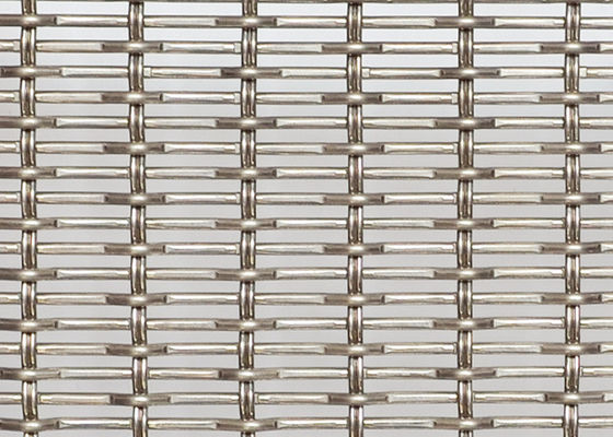 Rigid Stainless Steel Woven Lock Crimp Wire Mesh Stairs Railing OEM