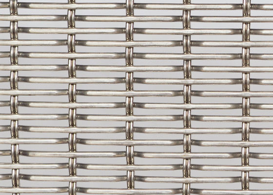 Rigid Stainless Steel Woven Lock Crimp Wire Mesh Stairs Railing OEM