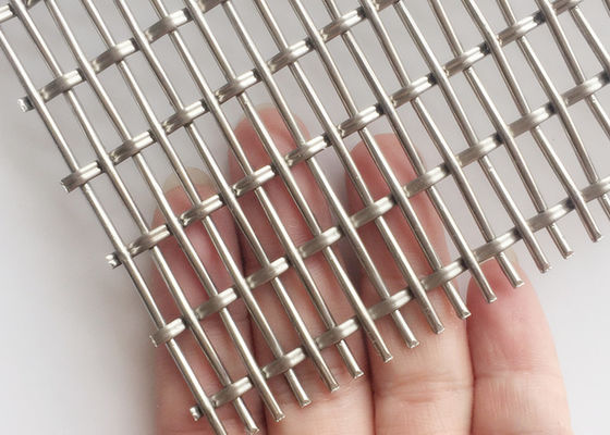 4.2mm Knitting Lock Crimp Wire Mesh Cupboard Decorative Partitions Facade