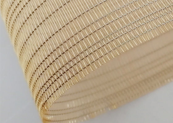 Decorative Soft Metal Mesh Laminated Glass With Fabric Interlayer Antirust