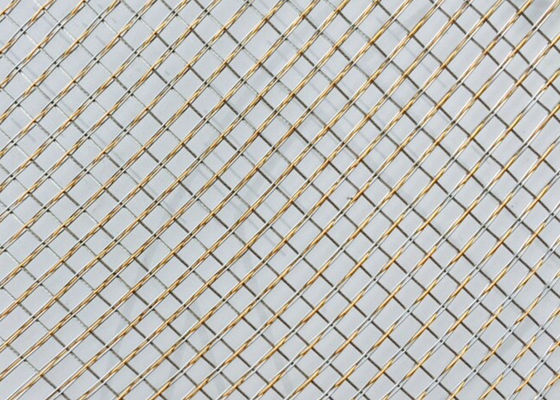 Copper Stainless Woven Wire Mesh Laminated Glass Anti Acid 0.6mm