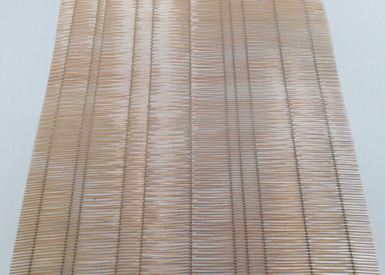 Luxury Cladding Glass Laminated Wire Mesh Stretched 2.5m Stainless Steel