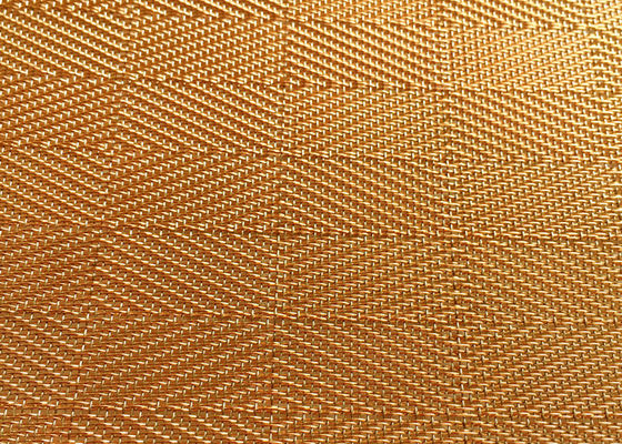 8ft Gold Glass Laminated Wire Mesh Antiwear For Furniture And Stairs