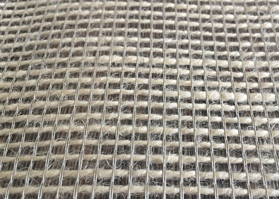 0.5mm SS316 Safety Glass With Wire Mesh 50m Flexible Mesh Fabric