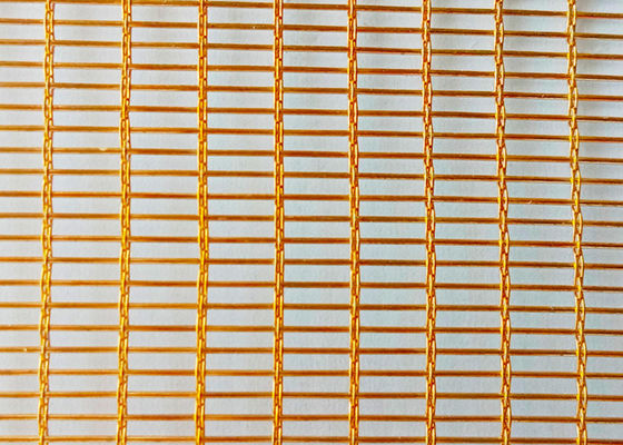 Lightweight SGS Glass Laminated Wire Mesh 2.5m Flexible Metal Mesh Fabric
