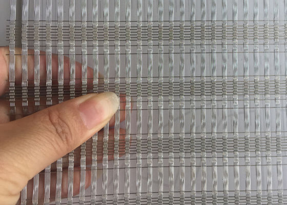 0.8mm Plain Woven Wire Mesh Glass Panels Exterior And Interior Decorative Facade
