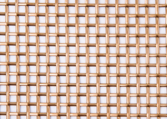 ISO9000 Red Decorative Woven Wire Mesh 1.8mm Thick 3.36kg/M2