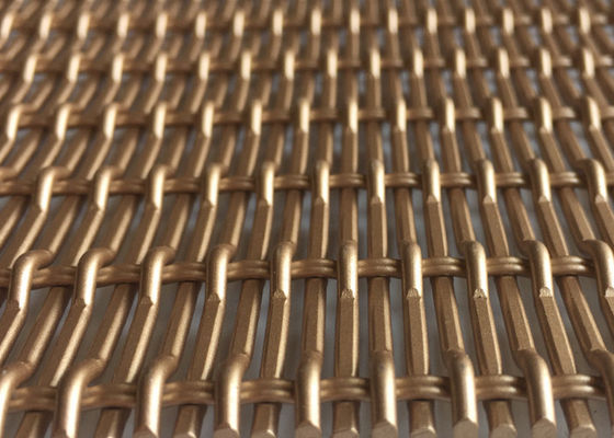 6.5ft Aluminum Alloy Decorative Woven Wire Mesh 26% Opening Area