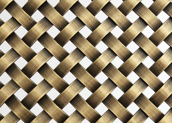 ODM 1.5m Decorative Woven Wire Mesh Screens Anti Brass Surface Treatment