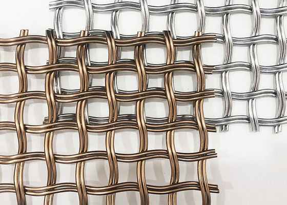 6mm Partitions Decorative Woven Wire Mesh Grid Panels For Stairs Guardrail