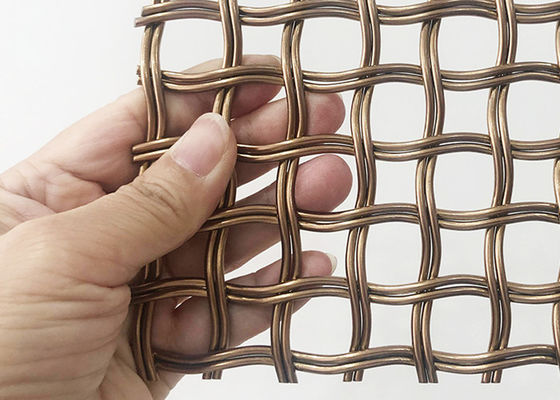 6mm Partitions Decorative Woven Wire Mesh Grid Panels For Stairs Guardrail