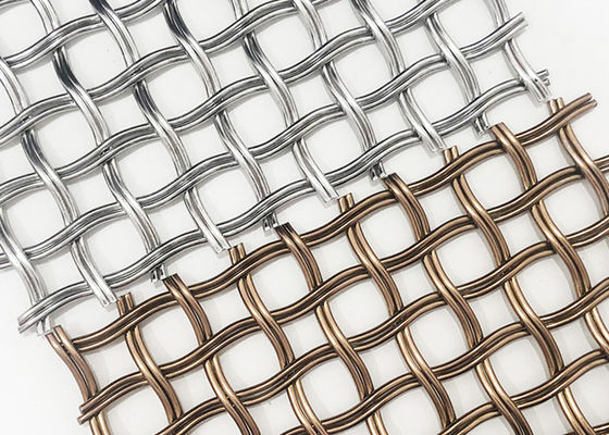 6mm Partitions Decorative Woven Wire Mesh Grid Panels For Stairs Guardrail