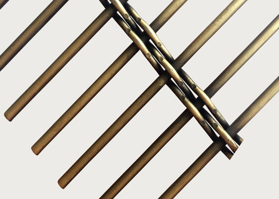 Brass BBQ Divider Decorative Woven Wire Mesh Screen Plated Metal