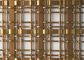 Bronze Ornamental Square Architectural Woven Metal Mesh Building Facade 7.8kg/M2