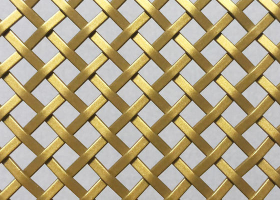 Decorative Woven Gold Wire Mesh 2m OEM SGS